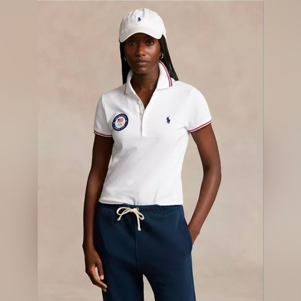 $138 Polo Ralph Lauren Womens Team USA Mesh Polo Shirt
